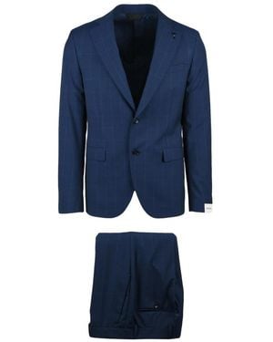 Paoloni Single Breasted Suits - Blue