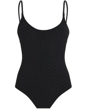 Vilebrequin Badmode ,Zwart ,One-Piece Zwempak Jacquard Chevron