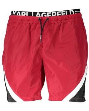 KARL LAGERFELD Polyester-Badebekleidung Mit Stilvollem Design - Rot