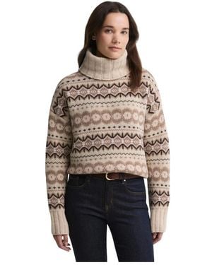Barbour Truien & Vesten ,Wol Helen Roll-Neck Jumper - Naturel
