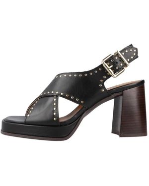 Alpe Schoenen ,Zwart ,Flat Sandalen