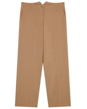 Semicouture Wide Trousers - Natural