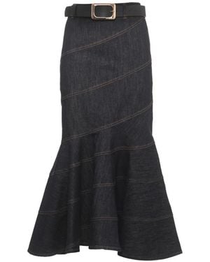 Self-Portrait Denim Skirts - Nero