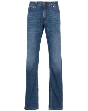 Brioni Blauwe Rechte Jeans Casual Stijl