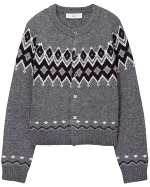 DUNST Truien & Vesten ,Grijs ,Wol Fair Isle Vest