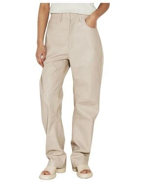 Entire studios Straight Trousers - Natural