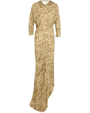 Cortana Kleedjes ,Anthea Bias-Cut Jurk - Metallic