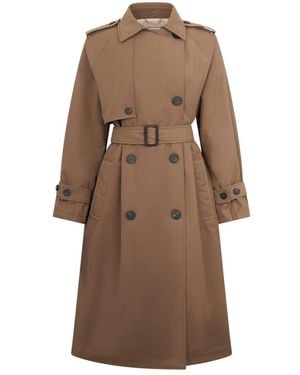 Peserico Trench Coats - Brown