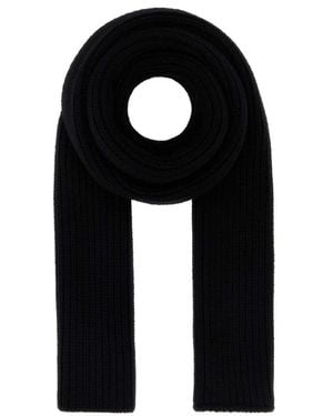 Saint Laurent Accessoires ,Zwart ,Wol Echarpe Maille