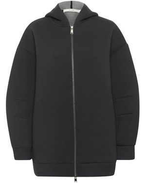 Gestuz Oversized Zwarte Hoodie Sweatshirt Met Rits
