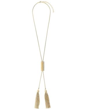Balmain Lange Messing-Quasten-Halskette - Mettallic