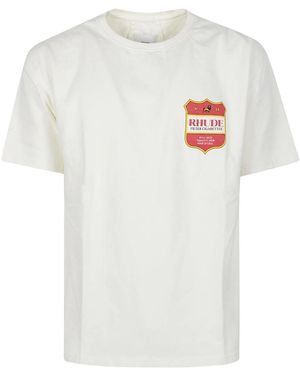 Rhude Tops ,Wit ,Katoen Filtaro Crest Tee