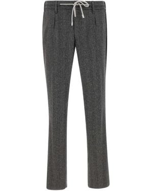 Eleventy Straight Trousers - Grey