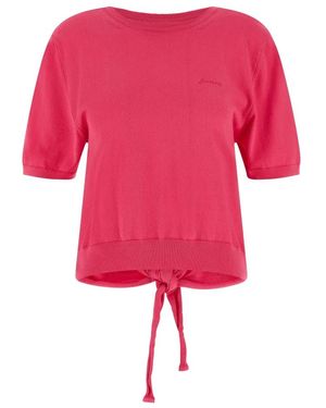 Ganni Round-Neck Knitwear - Pink