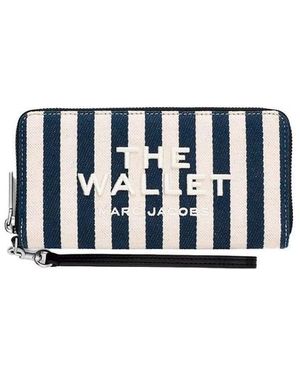 Marc Jacobs Stripe Canvas Continental Wallet - Blau