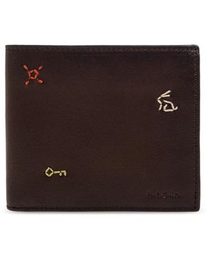 Paul Smith Accessoires ,Bruin ,Leer Leren Portemonnee