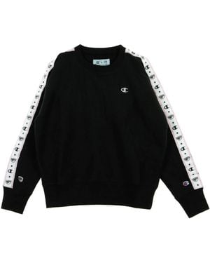 Champion Short Crewneck Lightweight Sweatshirt Crewneck Sweat X Chiara Ferragni Kk001 Nbk - Black