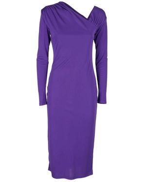 Isabelle Blanche Midi Dresses - Purple