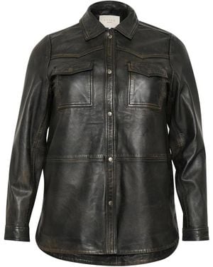 Kaffe Leather Jackets - Black