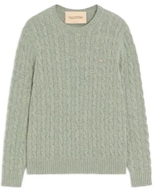 Valentino Garavani Round-Neck Knitwear - Green
