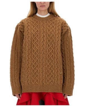 Moschino Round-Neck Knitwear - Brown