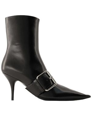 Balenciaga Knife Belt M80 Ankle Boots - Black