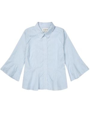 Munthe Veracity Gestreiftes Hemd - Blau