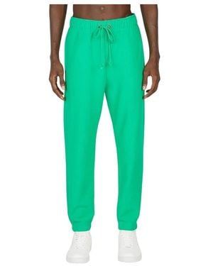 Champion Broeken ,Groen ,Katoen Elastische Trainingsbroek Met Manchetten