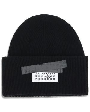 MM6 by Maison Martin Margiela Beanies - Zwart