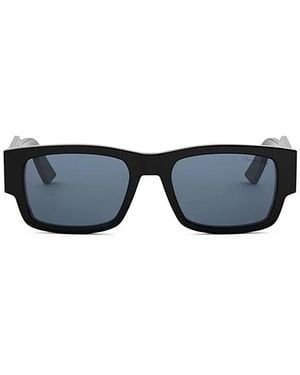 Dior Schwarze Sonnenbrille Stilvolle Internationale Passform - Blau
