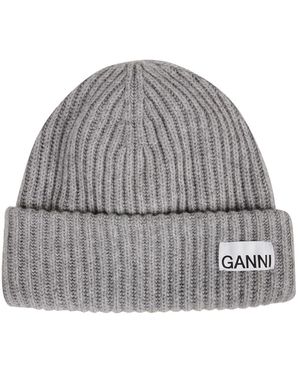 Ganni Beanies - Grey