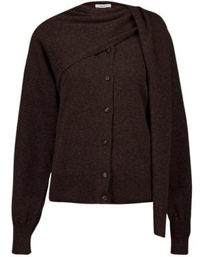 Ferragamo Truien & Vesten ,Bruin ,Wol Wollen Cardigan - Zwart