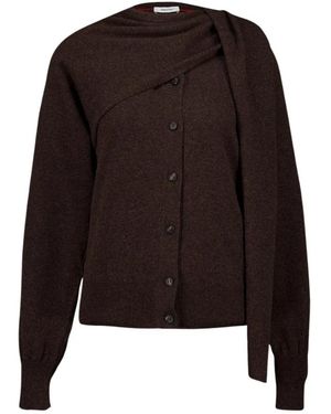 Ferragamo Truien & Vesten ,Bruin ,Wol Wollen Cardigan - Zwart