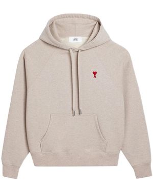 Ami Paris Ami De Coeur Hoodie - Natural