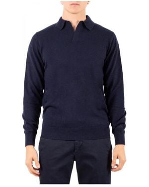 Mc2 Saint Barth V-Neck Strickware - Blau