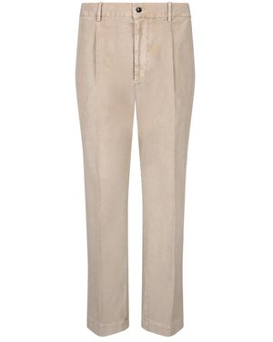 Dell'Oglio Straight Trousers - Natural