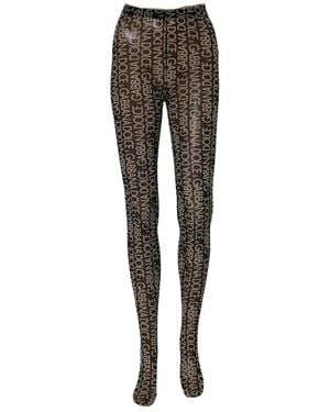 Dolce & Gabbana Sheer Stretch Tights Socks - Grijs