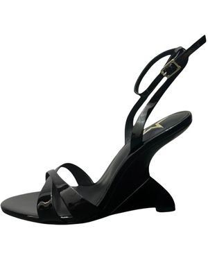 Marc Ellis Schoenen ,Zwart ,Leer Sandalen Met Hoge Hak