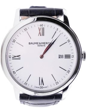 Baume & Mercier Accessoires ,Wit ,Leer Classima 10414 Watch - Metallic