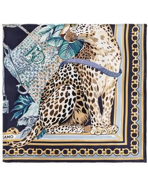 Ferragamo Felindra Seidenschal - Blau