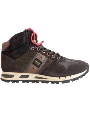 Blauer Turnschuhe - Braun