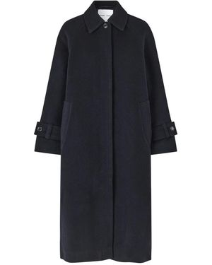 Samsøe & Samsøe Jassen ,Blauw ,Wol Alma Coat