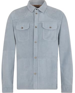 Moorer Leather Jackets - Blue