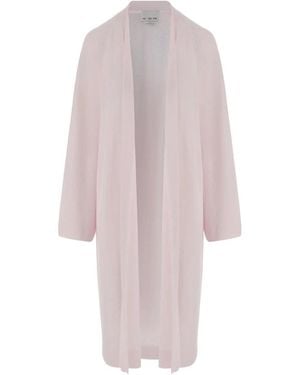 Sa Su Phi Lange Offene Strickjacke Aus Kaschmir Und Seide - Pink
