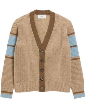 Ami Paris College Cardigan - Naturel