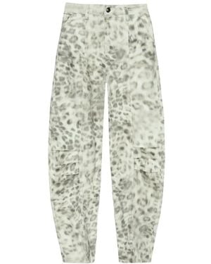 ROTATE BIRGER CHRISTENSEN Bedruckte Wide Leg Denim Jeans - Mehrfarbig