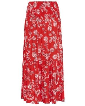 Kaffe Kamaxi Smock Rok - Rood