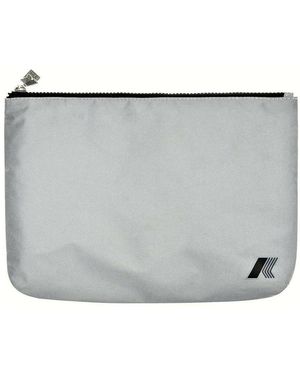 K-Way Tassen ,Wit ,Katoen Reflecterende Platte Pouch - Metallic