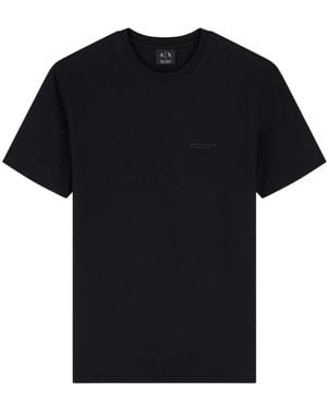 ARMANI EXCHANGE Slim Fit T-Shirt Van Stretchkatoen Jersey - Zwart