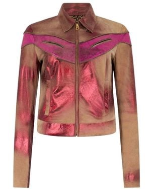 Roberto Cavalli Leather Jackets - Rojo
